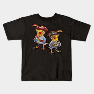 Parrot cockatiel bird pirate cockatiel lover Kids T-Shirt